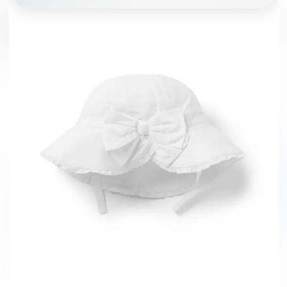 NWT Janie and Jack Baby/Girls Two Bucket Hats White & Pink- 3-6 month - Picture 10 of 13